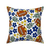 Large Scale Team Spirit Football Floral in Los Angeles Rams Royal Blue and Yellow