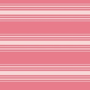 Vintage Modern Vertical Stripes in Bright Pink and Ivory.