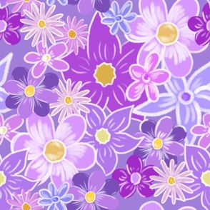 Bright Purple Floral