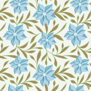 Blue Poinsettia - Cream