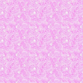 batik Paisley mid century powder pink