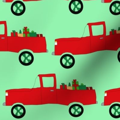 newtruckchristmasfabric