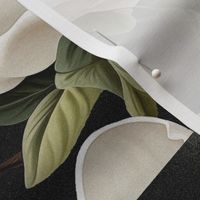 Magnolia Daydream: a large floral  in neutrals