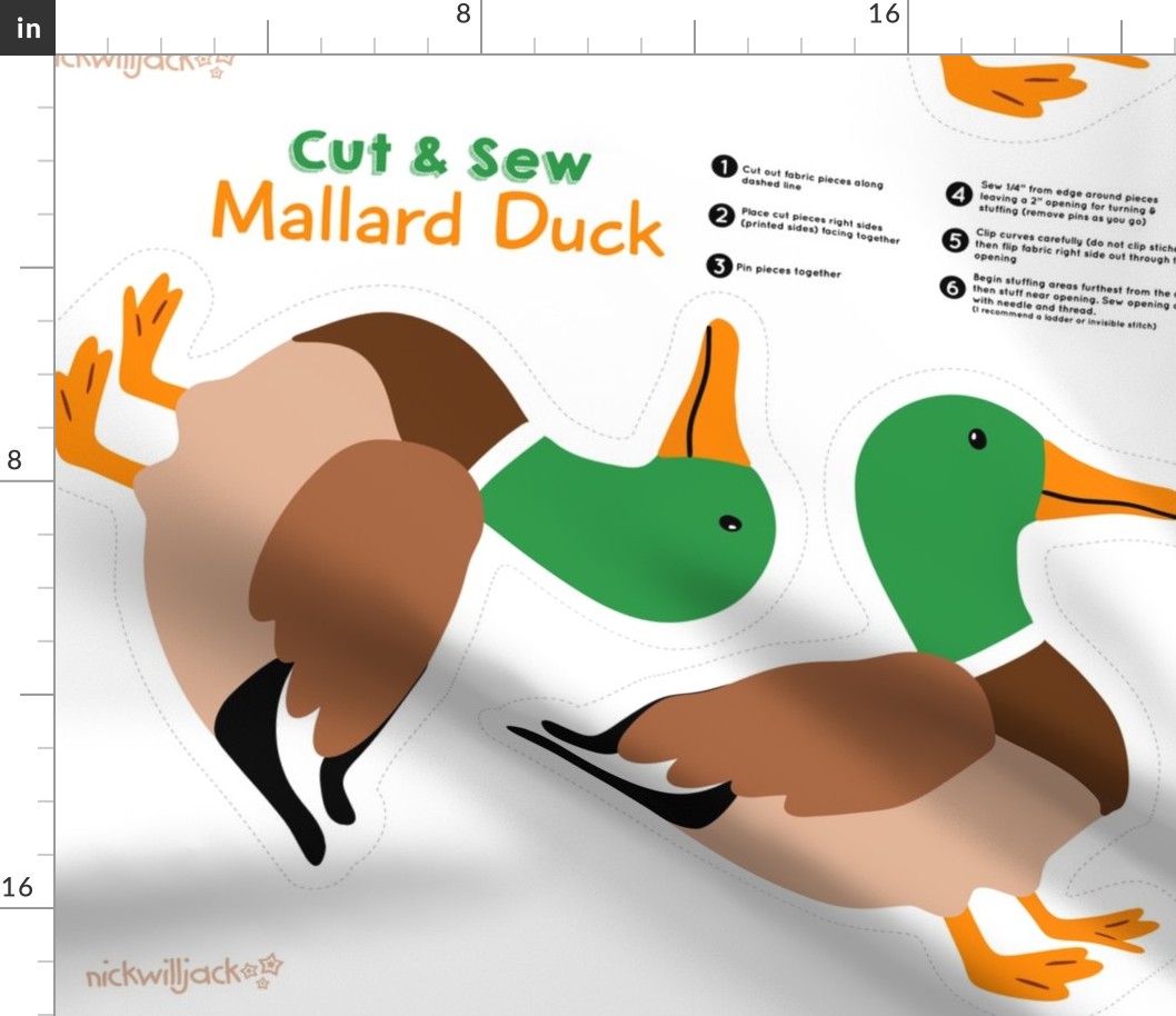 Cut and Sew Mallard Duck