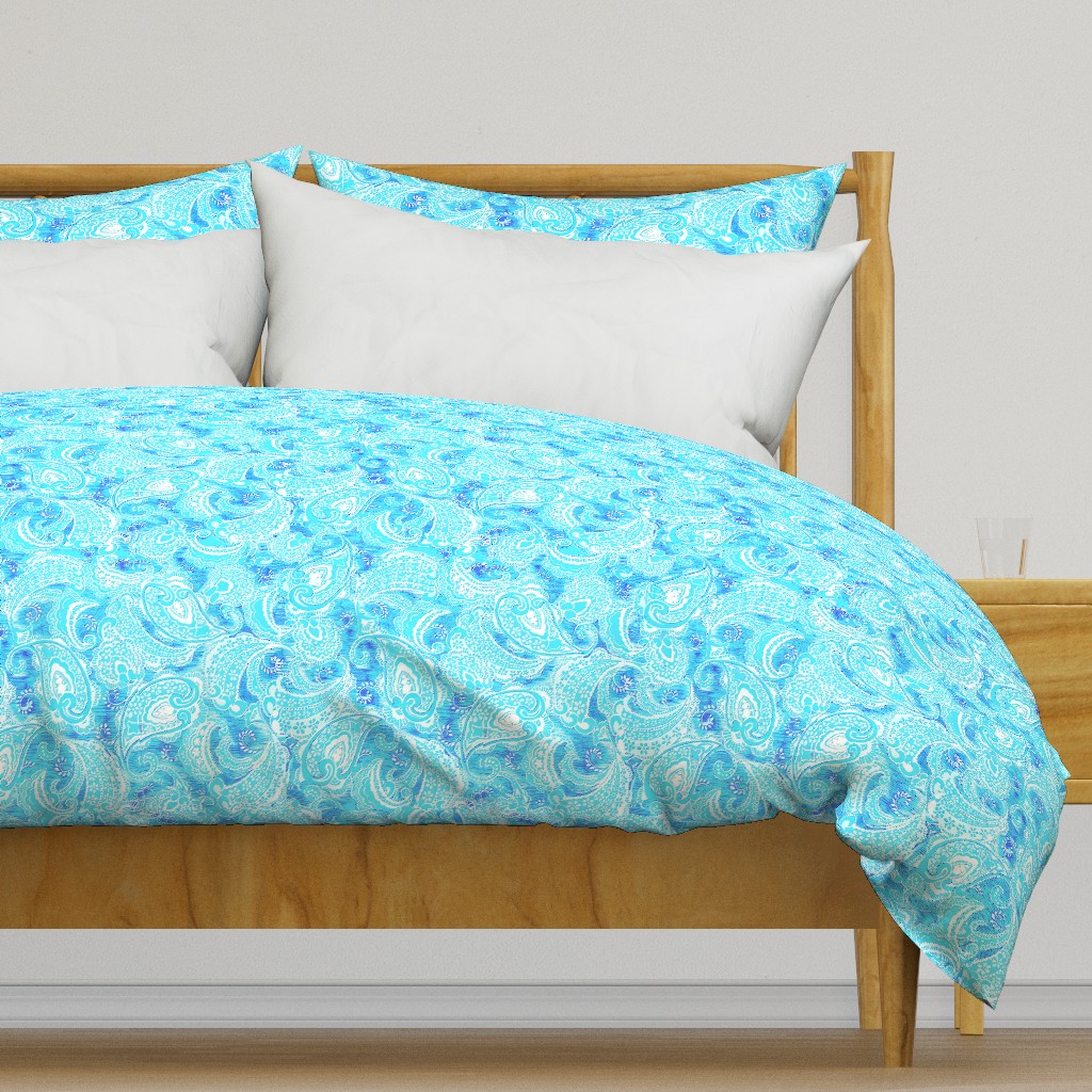 batik Paisley light blue