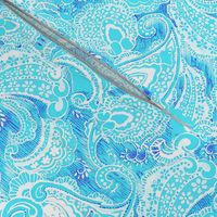 batik Paisley light blue