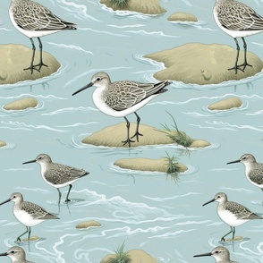 Semipalmated Sandpipers on a Maine Shoreline