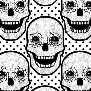 Black and White Laughing Skull #2
