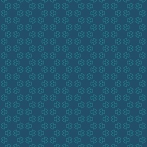 Geometric fans abstract turquoise blue on a dark blue background