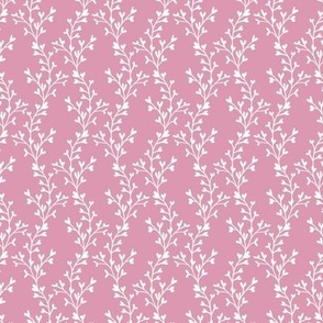 Western Flowers - Mystic Plains Prairie Flowers Berry Pink White by Jac Slade
