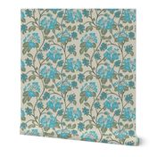 Woodland Hydrangea  - Large - Linen and capri blue