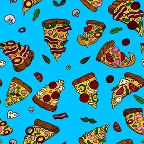 Pizza on Sky blue