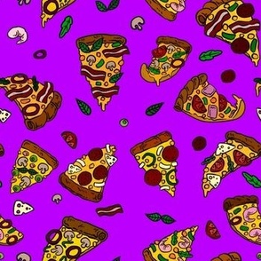 Pizza on Purple