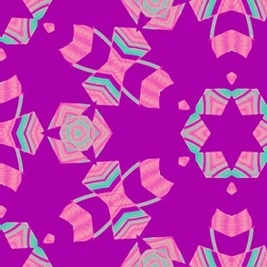 geometric purple pink and mint