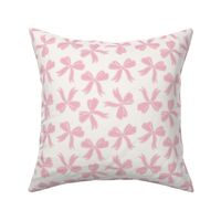 Cute Pink and White Bows Fabric Home Decor Wallpaper
