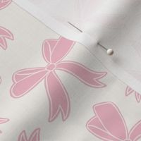 Cute Pink and White Bows Fabric Home Decor Wallpaper