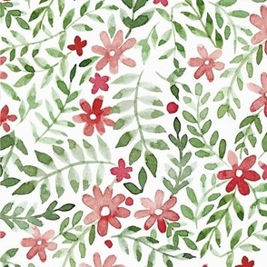 Holiday watercolor floral