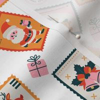 Christmas Stamps on white