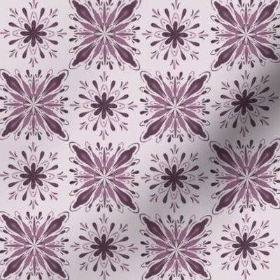 Garden Charm Tiles in Mauve - 2x2 motifs