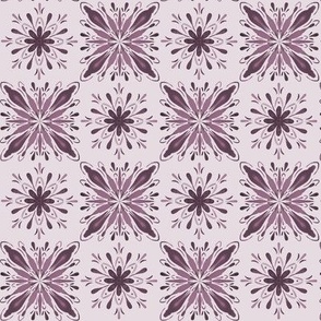 Garden Charm Tiles in Mauve - 2x2 motifs