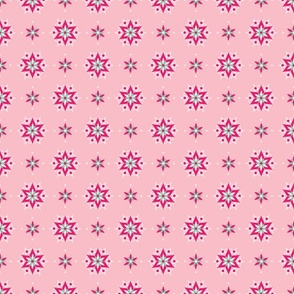 Shades of Pink and Mint Floral Mandalas