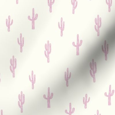 Western Cactus Mystic Plains mini Cactus Berry Pink White by Jac Slade