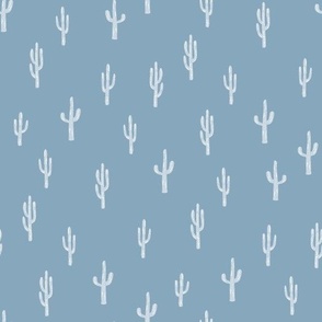 Western Cactus Mystic Plains Mini Cactus Blue by Jac Slade