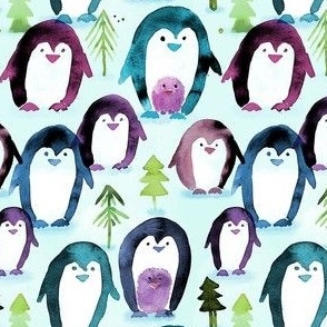 arctic whimsy penguins 4in