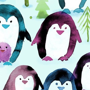 arctic whimsy penguins 24in
