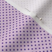 Dark Purple Polka Dots on Light Purple - Shades of Purple - Small Scale