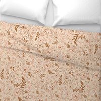 Western Paisley - Mystic Plains Western Boho Paisley Blush peach pink and Brown by Jac Slade