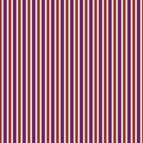 Dark Orange and Purple Vertical Stripes on Peach