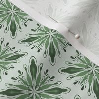 Garden Charm Solo Tile in Green - 2x2 motif