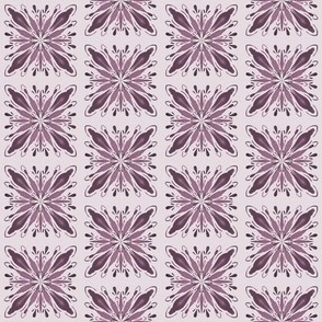 Garden Charm Solo Tile in Mauve - 2x2 motif