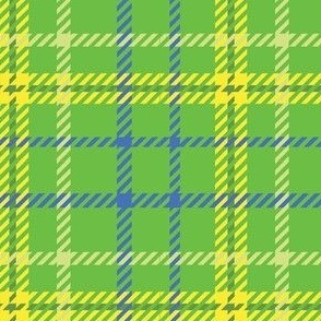 Twill plaid lime green 4'' repeats