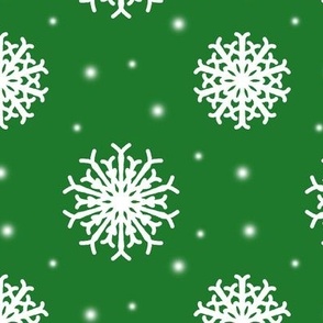 Christmas Green Snowflakes