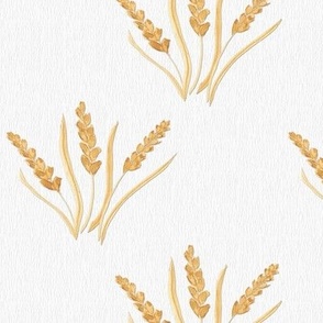 Serene Waves of Wheat on  textured white (Medium)