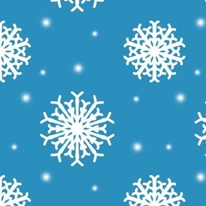 Christmas Blue Snowflakes