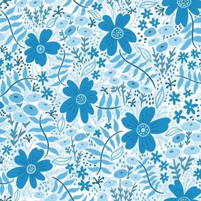 blue summer floral normal scale