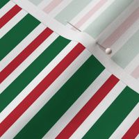 Green, Red, and White Christmas Stripes