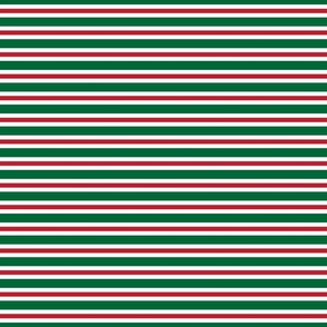 Green, Red, and White Christmas Stripes
