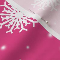 Christmas Pink Snowflakes 