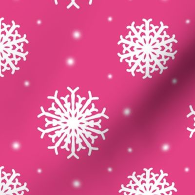 Christmas Pink Snowflakes 