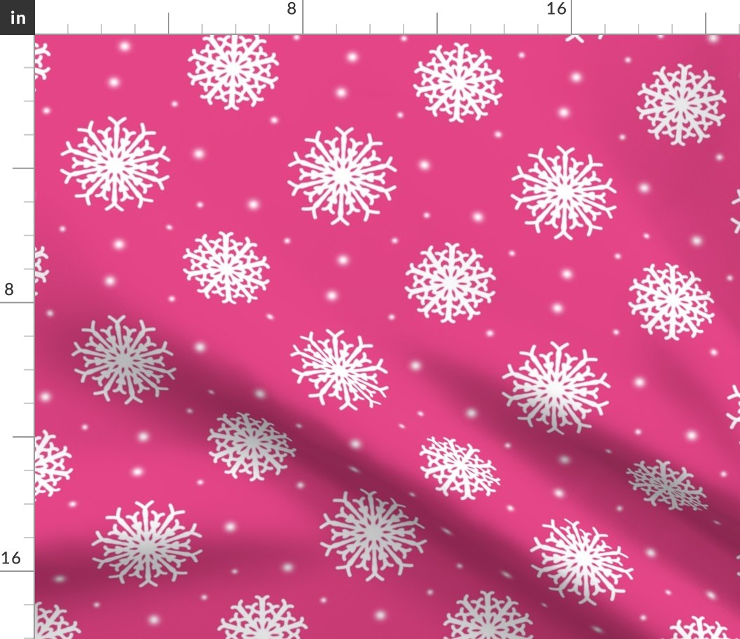 Christmas Pink Snowflakes 