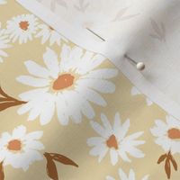 Western Daisy - Mystic Plains Daisy Field Butter Yellow cream white brown by Jac Slade