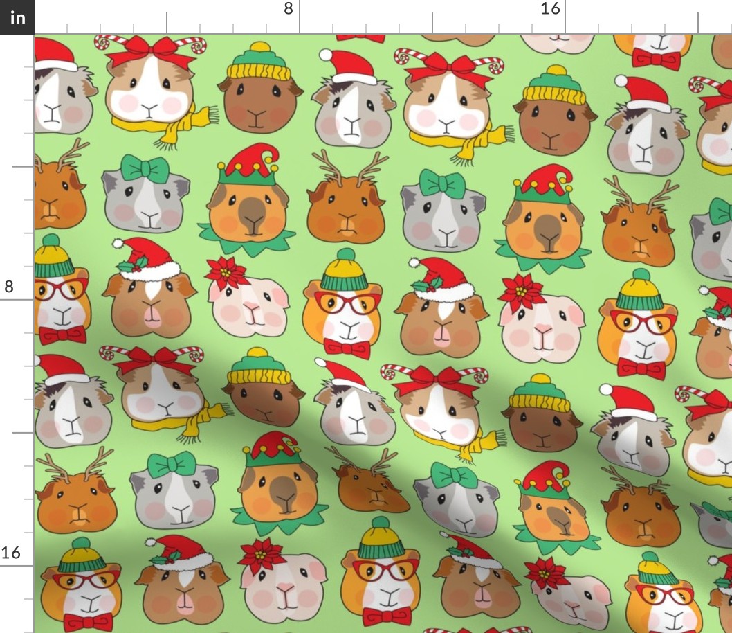 Christmas guinea pig faces