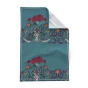 Gothic Rococo full color on teal