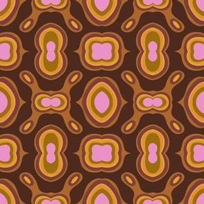 Abstract Brown pink 70 retro
