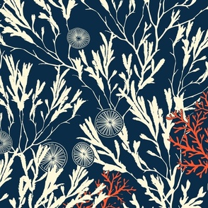 Nautical Seaweed on Navy