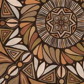 Sun Burst - earth tones